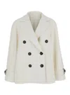 Brunello Cucinelli Monili Bead-embellished Peacoat In White
