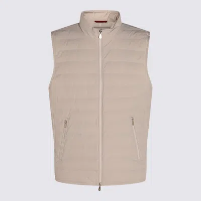Brunello Cucinelli Quilted Zip-front Gilet In Neutral