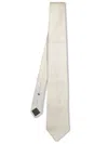 Brunello Cucinelli White Geometric Tie