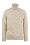 Brunello Cucinelli Men's Intarsia Knit Roll Neck Sweater