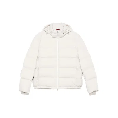 BRUNELLO CUCINELLI BRUNELLO CUCINELLI WHITE JACKETS - PADDED & DOWN JACKETS MEN