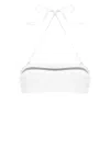 Brunello Cucinelli Women White Techno Jersey Monili Bikini Bandeau Top