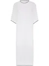 Brunello Cucinelli White Knitted Midi Dress