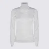 Brunello Cucinelli White Knitwear In Ciottolo