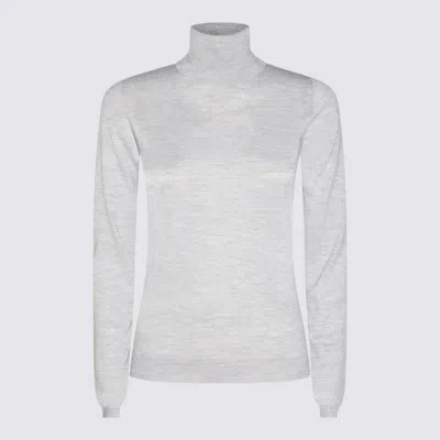 Brunello Cucinelli White Knitwear In Ciottolo