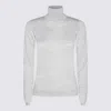 Brunello Cucinelli White Knitwear In Ciottolo