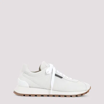 BRUNELLO CUCINELLI WHITE SUEDE SHOES