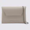 BRUNELLO CUCINELLI WHITE LEATHER POUCHES