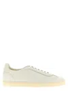 Brunello Cucinelli Smooth Leather Sneakers With Minimalist Design In Neutral