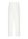 Brunello Cucinelli White Linen Blend Trousers