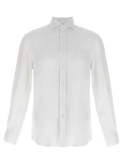 BRUNELLO CUCINELLI WHITE LINEN SHIRT