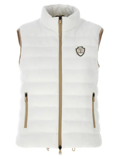 BRUNELLO CUCINELLI WHITE LOGO VEST