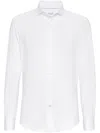Brunello Cucinelli Long-sleeve Cotton Shirt In White