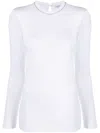 Brunello Cucinelli Long-sleeved Fitted Top With Classic Crew Neckline
