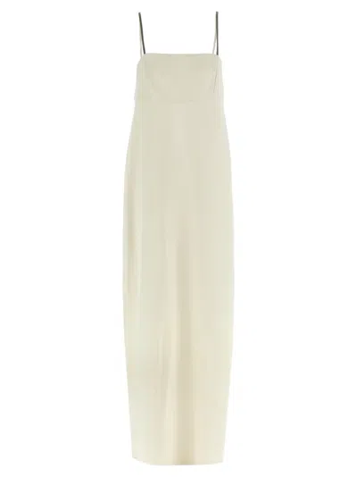 BRUNELLO CUCINELLI WHITE MONILE DRESS