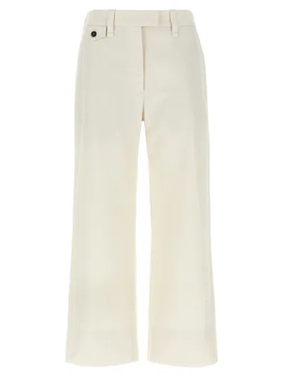 BRUNELLO CUCINELLI WHITE MONILE PANTS