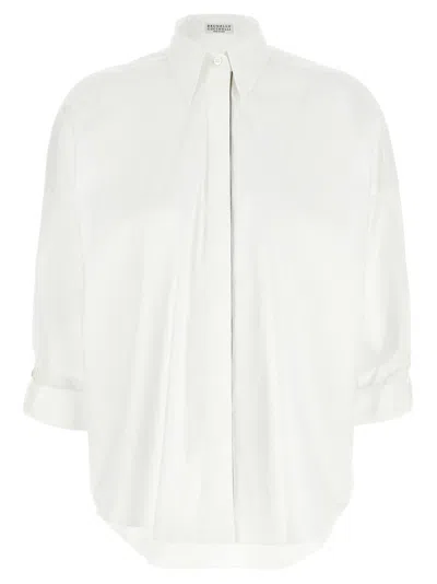 BRUNELLO CUCINELLI WOMEN WHITE MONILE SHIRT, S LUXURY SHIRTS FOR WOMEN DARVEYS