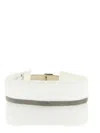 Brunello Cucinelli White Monile Solid Open Top Visor In White
