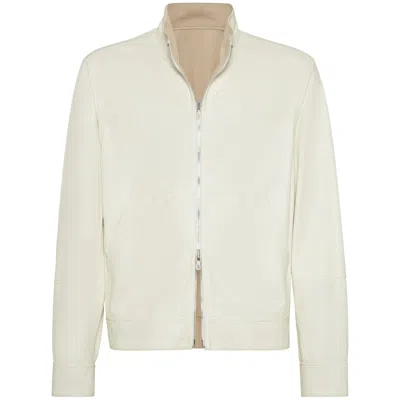 BRUNELLO CUCINELLI WHITE  NEUTRAL JACKETS