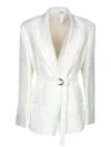 Brunello Cucinelli White Organza Linen And Viscose Jacket In White