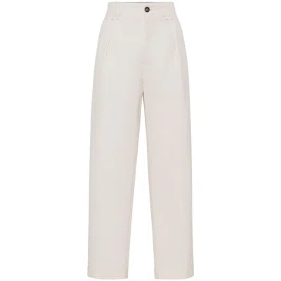BRUNELLO CUCINELLI WHITE PANTS