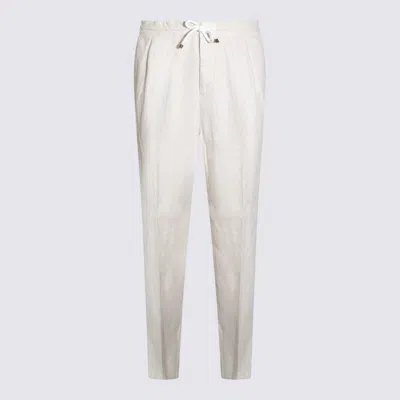 Brunello Cucinelli White Pants In Neutral