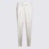 Brunello Cucinelli Linen Trousers In Beige