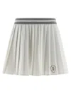 Brunello Cucinelli Skirt With Contrast Trim And Pleats In White