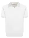 Brunello Cucinelli Cotton Knit Polo Shirt In White
