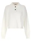Brunello Cucinelli Women English Rib Polo Shirt In White