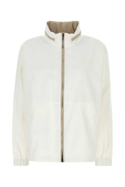 Brunello Cucinelli White Polyester Blend Raincoat