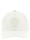 Brunello Cucinelli White Heraldic Coat Of Arms Baseball Cap In White