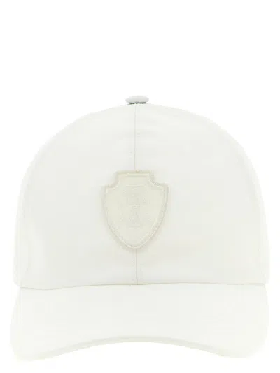 BRUNELLO CUCINELLI BRUNELLO CUCINELLI WHITE POLYESTER CAP (BASEBALL WOMEN'S HAT)