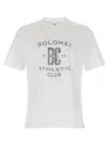 Brunello Cucinelli Crew Neck Graphic Print Short Sleeves T-shirt In Neutral