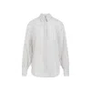 Brunello Cucinelli White Rock Salt Cotton Shirt In White