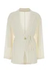 Brunello Cucinelli White Silk Blazer In White