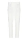 Brunello Cucinelli White Silk Blend Pants In White