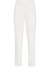 Brunello Cucinelli Silk-blend Cady Slim Trousers In White