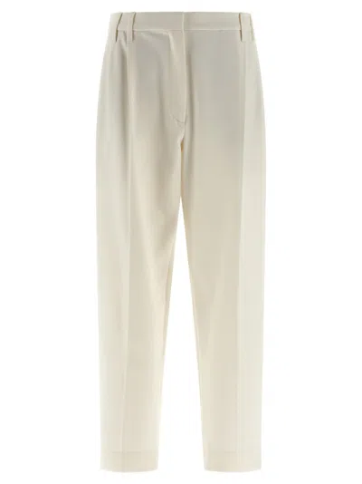 Brunello Cucinelli White Slouchy Pants
