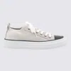 Brunello Cucinelli White Low Top Sneaker With Tab On The Heel