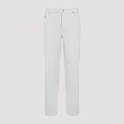 BRUNELLO CUCINELLI WHITE STRAIGHT LEG JEANS