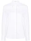 Brunello Cucinelli White Stretch Poplin Shirt In White