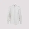 Brunello Cucinelli White Rock Salt Cotton Shirt In White