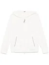 Brunello Cucinelli Women's Cotton And Silk Blend Hoodie In White