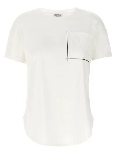 BRUNELLO CUCINELLI WHITE T-SHIRT MONILE