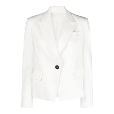 Brunello Cucinelli White Tailored Cotton Jacket
