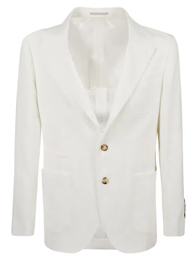 Brunello Cucinelli White Tailored Linen Jacket