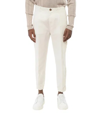 Brunello Cucinelli White Tapered Cargo Trousers