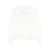 Brunello Cucinelli Cotton High Neck Sweater Drawstring Collar In White