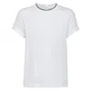 Brunello Cucinelli Women's Monili Collar Round Neck T-shirt Shirt In White